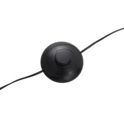 Lucande booglamp Boga, zwart, metaal, dimbaar