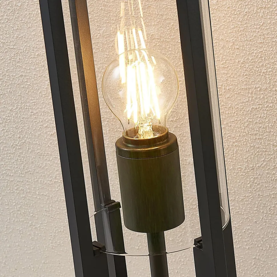 Lucande Brienne sokkellamp, 50 cm, antraciet, metaal