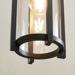Lucande buiten hanglamp Brienne, antraciet, aluminium, Ø 15cm
