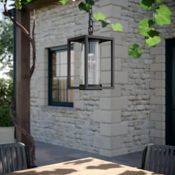 Lucande buiten hanglamp Ferda, 25 cm, antraciet, IP44