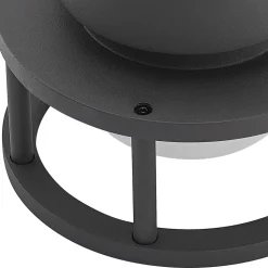 Lucande buiten plafondlamp Berenike, Ø 17 cm, grijs, GX53