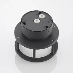 Lucande buiten plafondlamp Berenike, Ø 17 cm, grijs, GX53