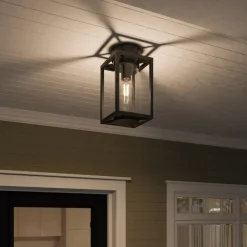 Lucande buiten plafondlamp Ferda, 29 cm, antraciet, IP44