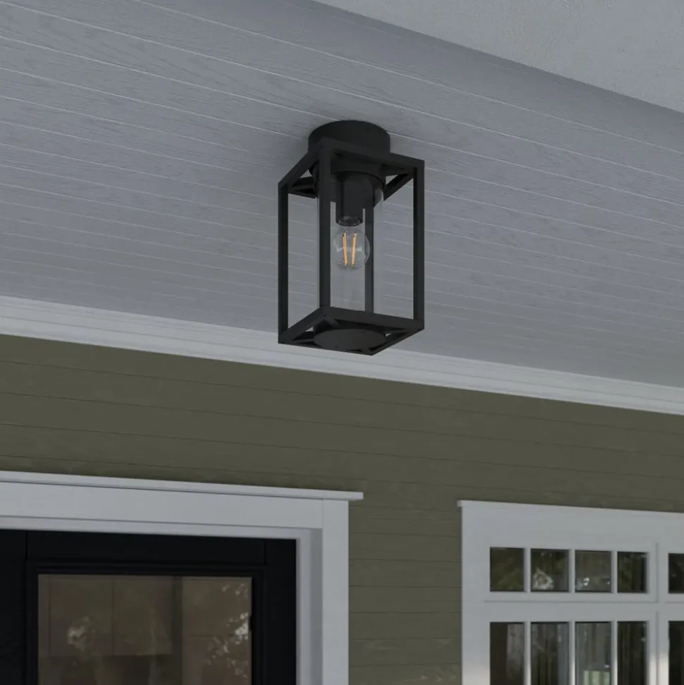 Lucande buiten plafondlamp Ferda, 29 cm, antraciet, IP44