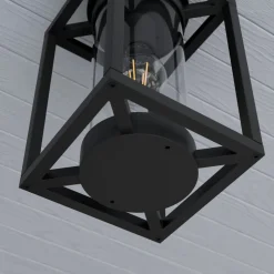 Lucande buiten plafondlamp Ferda, 29 cm, antraciet, IP44