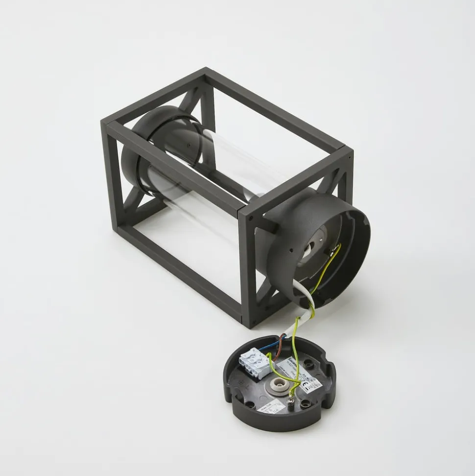 Lucande buiten plafondlamp Ferda, 29 cm, antraciet, IP44