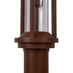 Lucande buitenlamp Alivaro, roestkleurig, 220 cm, E27, IP65