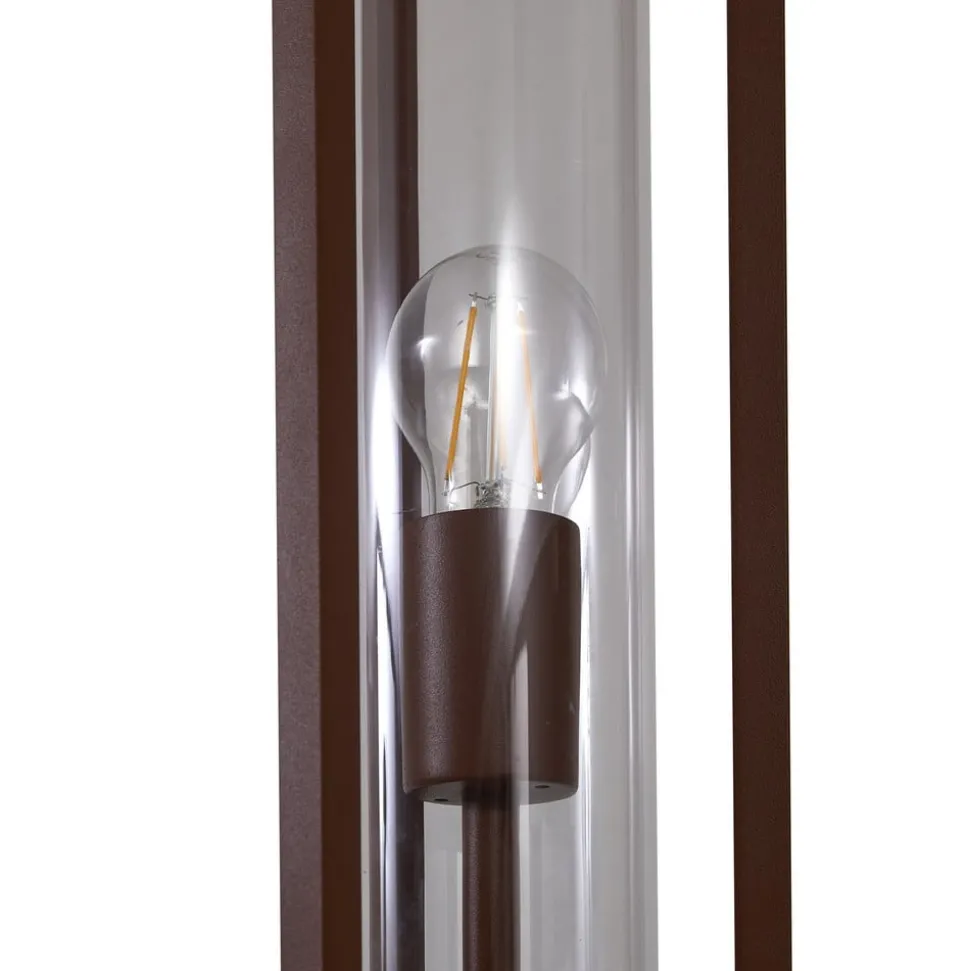 Lucande buitenlamp Alivaro, roestkleurig, 220 cm, E27, IP65