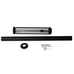 Lucande buitenlamp Alivaro, zwart, 220 cm, E27, IP65