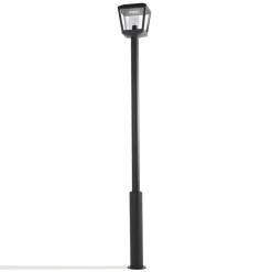 Lucande buitenlamp Dunia, antraciet, metaal, hoogte 220 cm