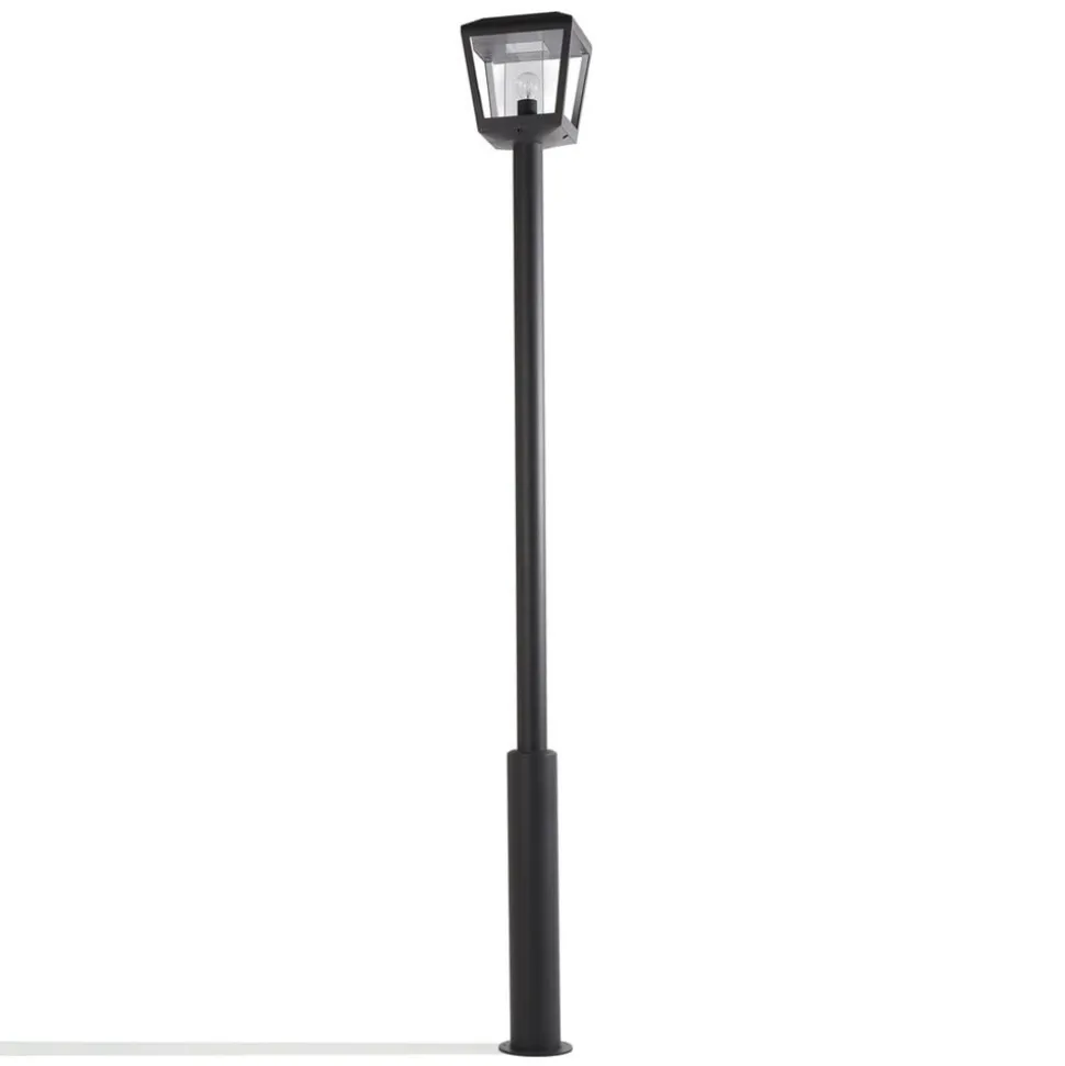 Lucande buitenlamp Dunia, antraciet, metaal, hoogte 220 cm