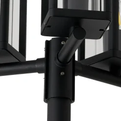 Lucande buitenlamp Siveta, 240cm, 3-lamps, zwart, E27, IP65