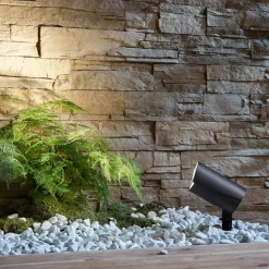 Lucande buitenspot Anton, grondspies, antraciet, metaal