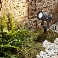 Lucande buitenspot Jon, grondspies, verstelbaar, IP65