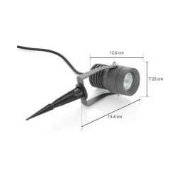 Lucande buitenspot Jon, grondspies, verstelbaar, IP65