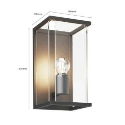 Lucande buitenwandlamp Annalea, 30 cm, 1-lamp, IP54