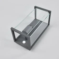 Lucande buitenwandlamp Annalea, 29cm, 1-lamp, IP54, sensor