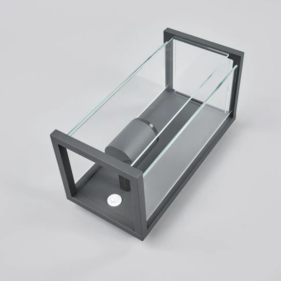 Lucande buitenwandlamp Annalea, 29cm, 1-lamp, IP54, sensor