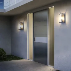 Lucande buitenwandlamp Annalea, 29cm, 1-lamp, IP54, sensor