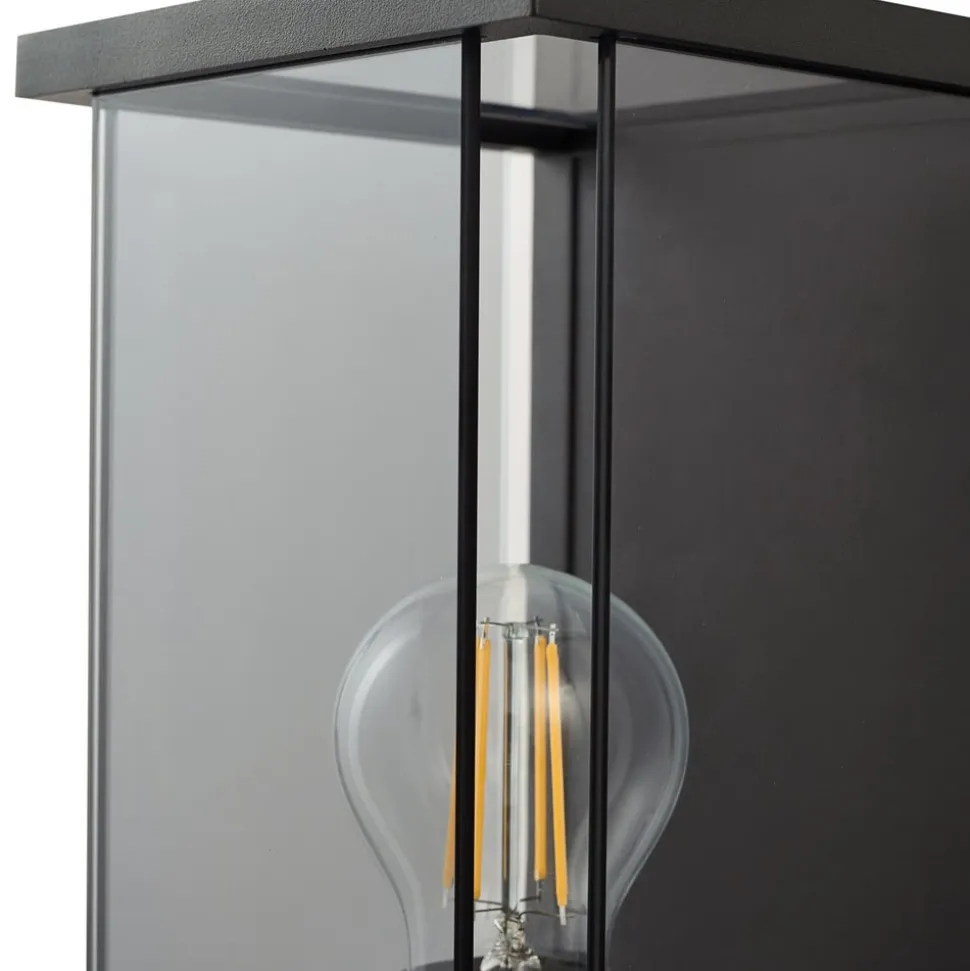 Lucande buitenwandlamp Annalea, rookgrijs, IP54, sensor