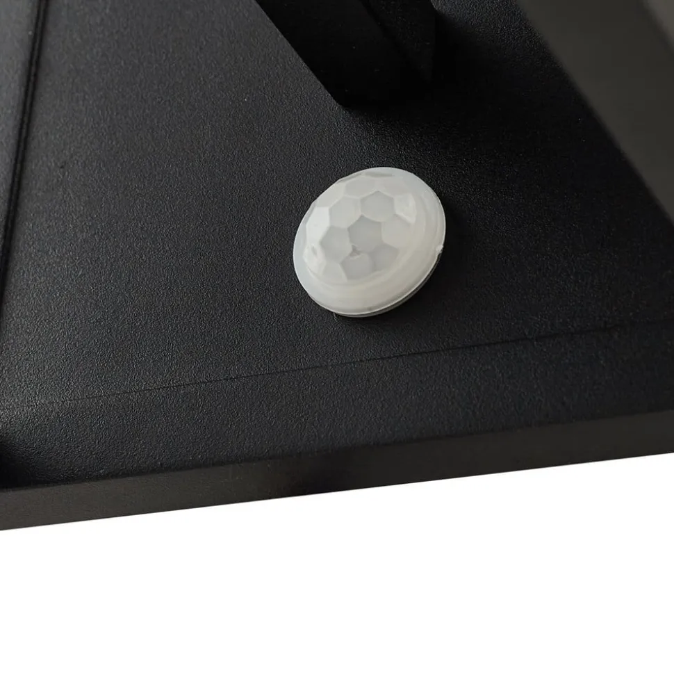 Lucande buitenwandlamp Annalea, rookgrijs, IP54, sensor