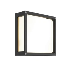 Lucande buitenwandlamp Aurelien, antraciet, metaal, 25x 25cm