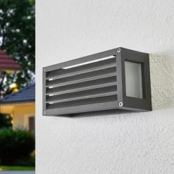 Lucande buitenwandlamp Aurelien, metaal, 12,5cm, strip