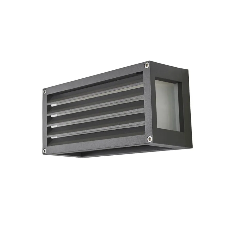 Lucande buitenwandlamp Aurelien, metaal, 12,5cm, strip