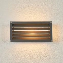 Lucande buitenwandlamp Aurelien, metaal, 12,5cm, strip