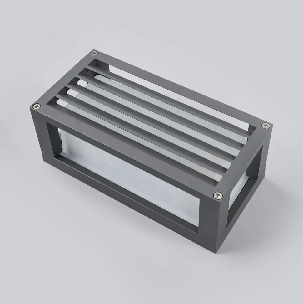 Lucande buitenwandlamp Aurelien, metaal, 12,5cm, strip