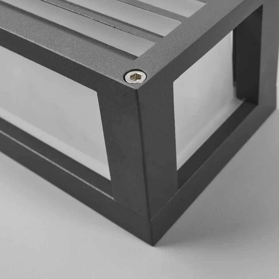 Lucande buitenwandlamp Aurelien, metaal, 12,5cm, strip