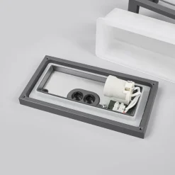 Lucande buitenwandlamp Aurelien, metaal, 12,5cm, strip