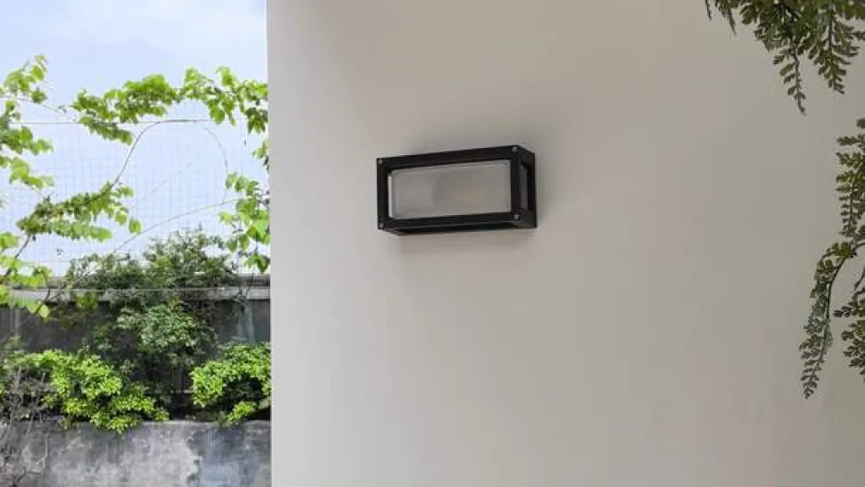 Lucande buitenwandlamp Aurelien, grijs, metaal, 12,5cm, IP54