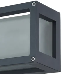 Lucande buitenwandlamp Aurelien, grijs, metaal, 12,5cm, IP54