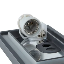 Lucande buitenwandlamp Aurelien, grijs, metaal, 12,5cm, IP54