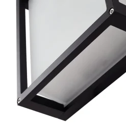 Lucande buitenwandlamp Aurelien, antraciet, sensor, 25x25 cm