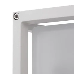 Lucande buitenwandlamp Aurelien, wit, sensor, 25 x 25 cm