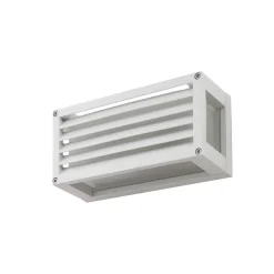 Lucande buitenwandlamp Aurelien, wit, 12cm, strip, IP54