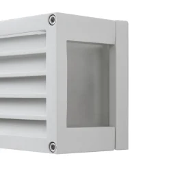 Lucande buitenwandlamp Aurelien, wit, 12cm, strip, IP54