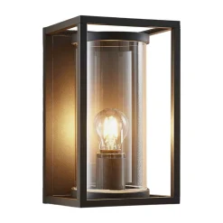 Lucande buitenwandlamp Brienne, 30 cm, antraciet, metaal