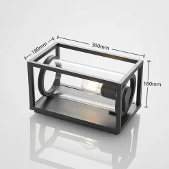 Lucande buitenwandlamp Brienne, 30 cm, antraciet, metaal