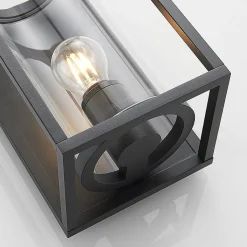 Lucande buitenwandlamp Brienne, 30 cm, antraciet, metaal