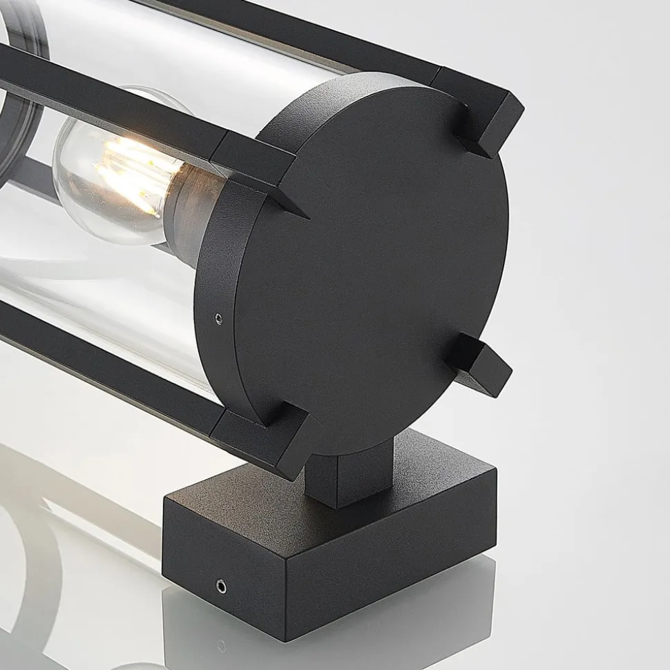 Lucande buitenwandlamp Brienne, 30 cm, antraciet, metaal