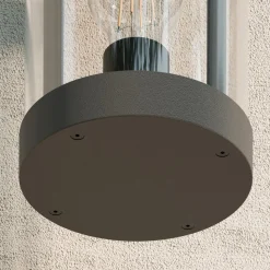 Lucande buitenwandlamp Cassian, set van 2, antraciet, IP54