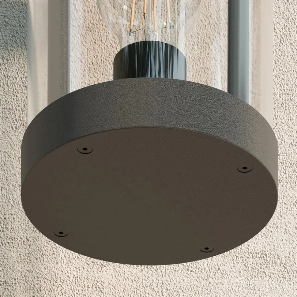 Lucande buitenwandlamp Cassian, set van 2, antraciet, IP54