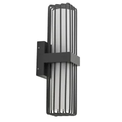 Lucande buitenwandlamp Chandan, 41,9 cm, antraciet, aluminium