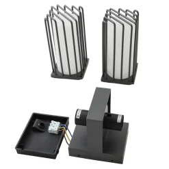 Lucande buitenwandlamp Chandan, 41,9 cm, antraciet, aluminium