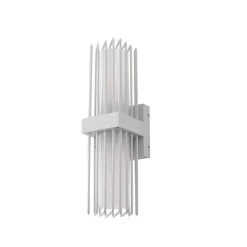 Lucande buitenwandlamp Chandan, 42 cm, wit, metaal, IP54