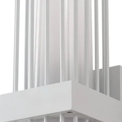 Lucande buitenwandlamp Chandan, 42 cm, wit, metaal, IP54