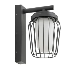 Lucande buitenwandlamp Chandan, 30 cm, antraciet, aluminium